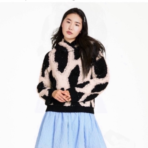 Sandy Liang × Target leopard
print chunky sherpa hoodie Sz XS (oversized) NWT🏷 - Picture 3 of 5